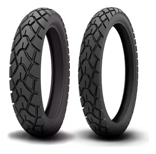 Llantas Delanteras y traseras Para Moto Kenda Doble Propósito K761 Con Cámara De 4.10-18 con 2.75-21 59p y 45p X 2 Unidades