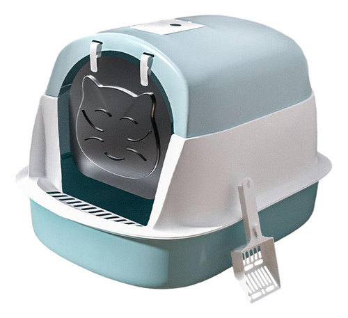 Caja De Arena Para Gatos Con Capucha Y Tapa, Caja De Azul