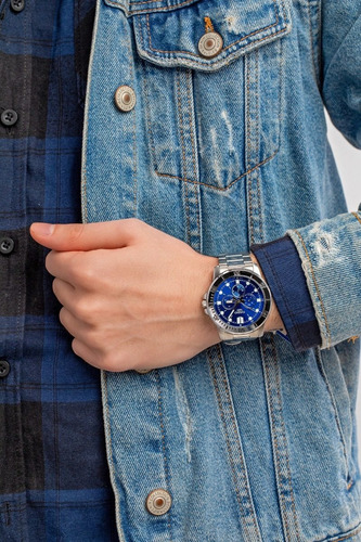 Reloj Casio Mtp-vd300d Hombre Tres Indicadores Acero Inoxi.