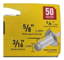 Comprar Remache Aluminio Ala Ancha 5\u002F32 X 3\u002F8 Pack D 50 Remache Covo