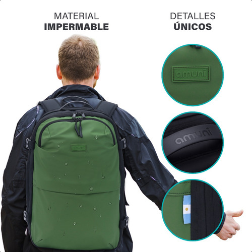 Mochila Expandible Impermeable Viral Porta Notebook Low Cost