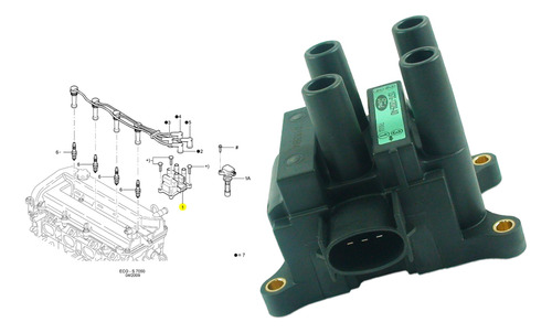 Bobina Ignicao Duratec Manual Peca Origi Mondeo 2002 A 2005