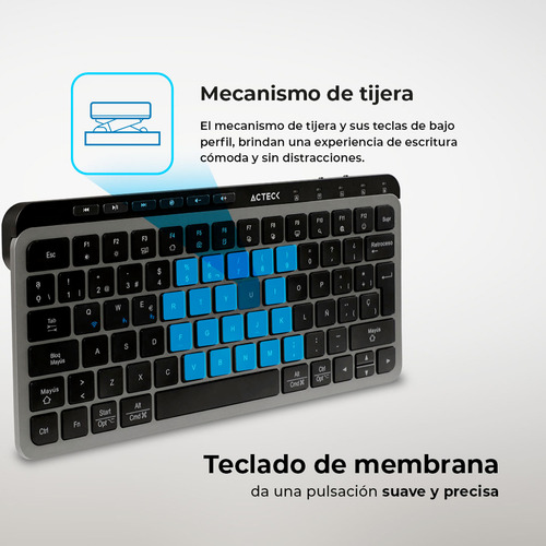 Kit Teclado Y Mouse Acteck Krea Mk750 Inalambrico Tamaño 65%