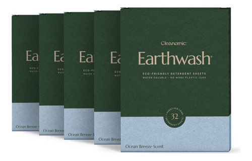 Earthwash Cleanomic - Hojas De Detergente Para Ropa Comercia