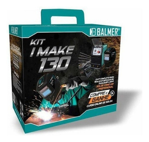 Kit Máquina Inversora De Solda Joy 133 Dv I-make 130 Balmer