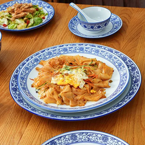 Chinese Party Platter Ceramic Dish Round