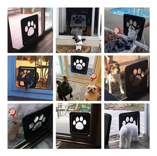 Porta Jiugenxian G Preta Portinhola Cão Gato Xl