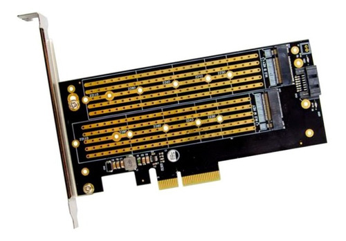 Placa Pci Express Para 2 Discos M.2 Ssd Nvme Y Ngff Sata