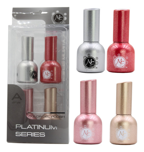 Colección Platinum Gel 4 Pzs, Elige Serie, Uñas. Mc Colorful Color Serie A