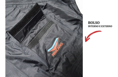 Conjunto Capa Chuva G Masculina Forro Moto Motoqueiro Nylon