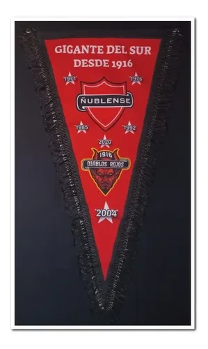 comprar Banderín Fútbol Ñublense Diablos Rojos Desde 1916, 47x28 Cms