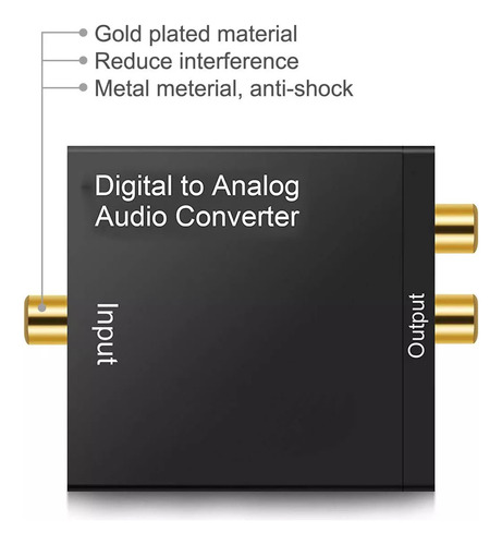 Conversor Rca A Audio Digital Con Coaxial O Fibra Optica Env