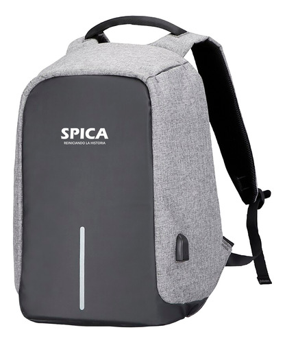 Mochila Antirrobo Impermeable Spica M-10 Usb Porta Notebook