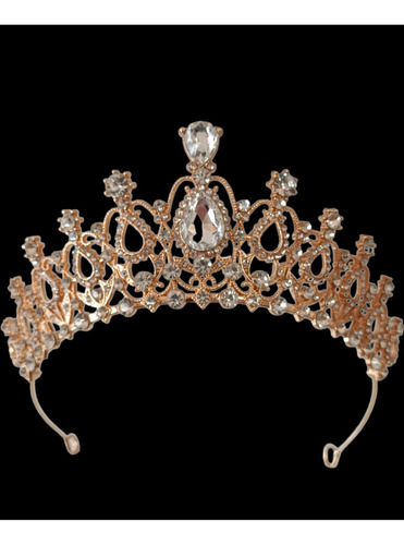 Corona Tiara Tocado Novia Boda Xv Cristal Comunión