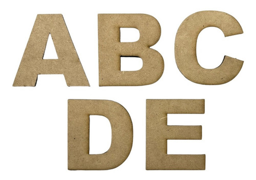 5 Letras Mdf Abecedario Alto 7cm X Ancho 5.5cm - 5 Pzas.