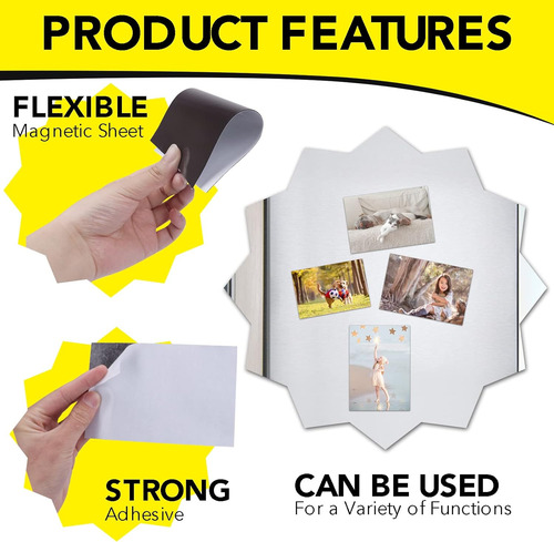Hojas Magnéticas Adhesivas 10x15cm, Flexibles Y Fáciles