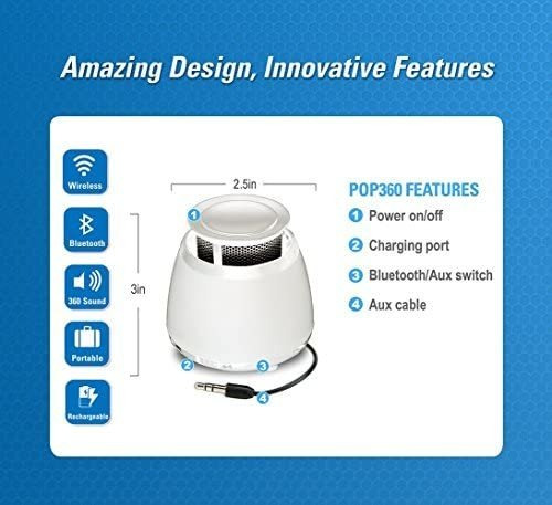 Imagen 6 de 8 de Altavoz Manos Pop360 Altavoz Bluetooth Gratuito Blkbox Bluet