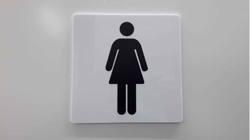 2 Pçs Placa Banheiro Feminino Masculino