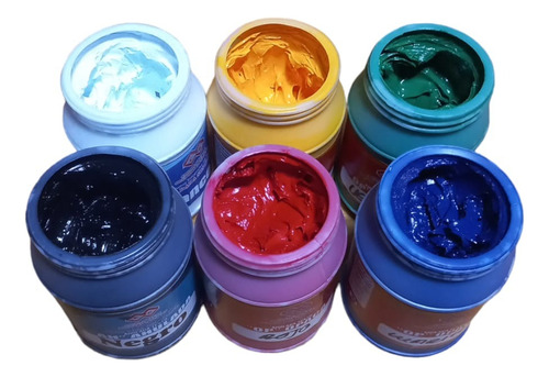 Kit Para Serigrafia De 6 Tintas Plastisol Op ½ Color Graf