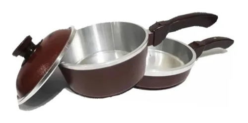 Set Cacerola Olla + Sarten 18 Cm Doña Tina Sin Teflon Oferta