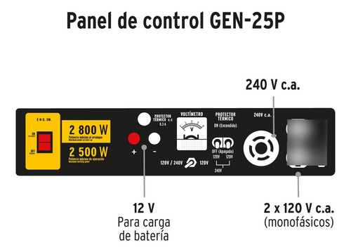 Generador Portátil 15l Cap Del Tanque Motor A Gasolina 2500w