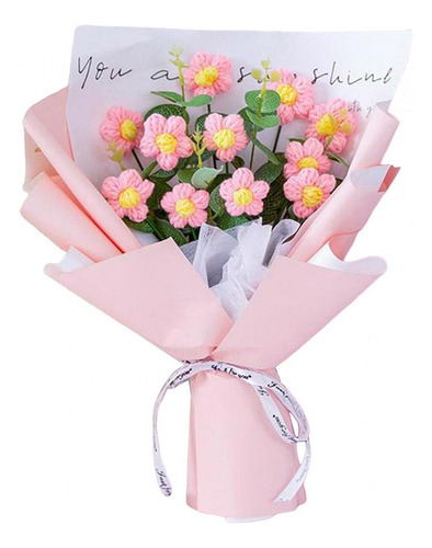 Ramo De Flores De Ganchillo Flores Artificiales Ramo Tejido