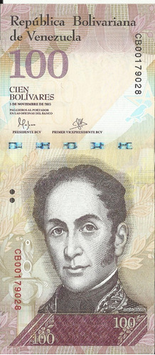 Venezuela 100 Bolivares 2015