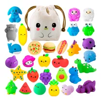 Comprar 50 Squishy Mochi Animals Antiestres Random C\u002F Bolsita Kawaii