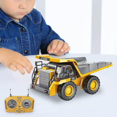 1:24 9ch Vehículo De Camión Volquete Aleación Rc Color Naran