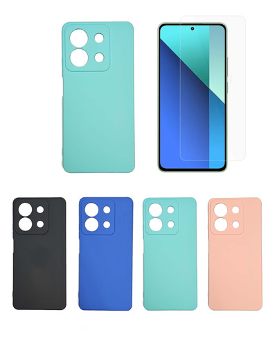 Case Protector + Vidrio Para Xiaomi Redmi Note 13 5g