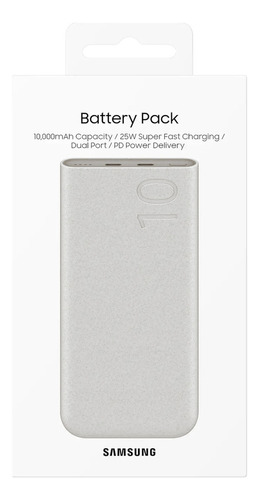 Samsung Batería Power Bank 10000mah 25w Carga Súper Rápida