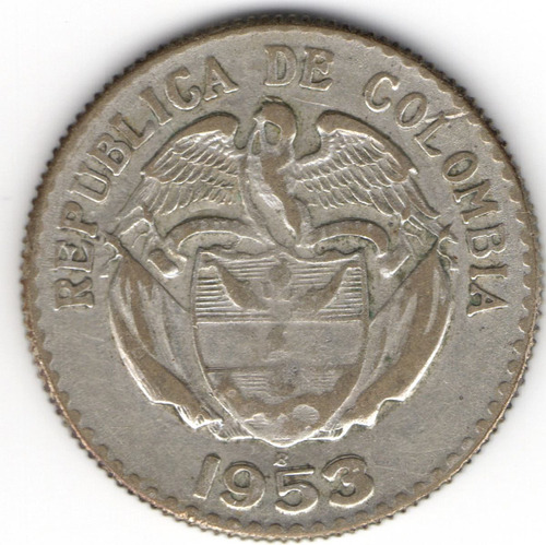 20 Centavos 1953 B. Variedad Fecha Remarcada