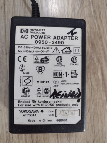 Fonte Hp Impressora Ac Power Adapter 0950-3490 Em Bom Estado (Usado)