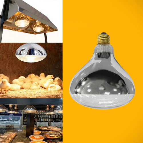 3 Lâmpadas Secagem 250w 110v E27 P/ Aquecimento E Estufas