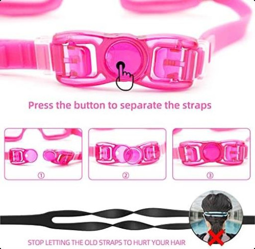 Uniswim Juego: Gorros Y Gafas Natación Con Lentes Ópticas