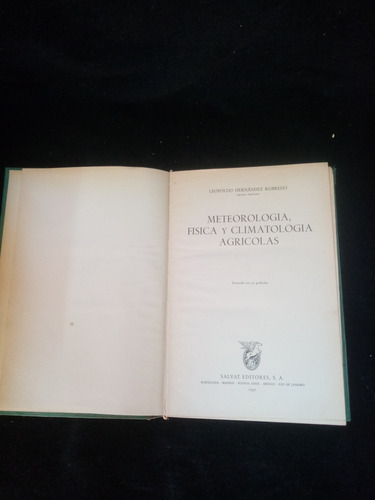 Libro Meteorología Física Y Climatología Agrícolas (Usado)