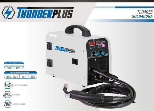 Soldadora inverter Thunder Plus TL04955 blanco y negra 50Hz 220V