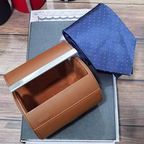 4 Caja Organizadora De Corbatas De Viaje, Caja De Marrón