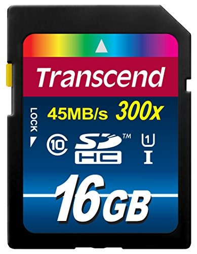 Transcend Tarjeta De Memoria Flash Sdhc Clase 10 Uhs-1 De 16