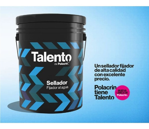 Imagen 3 de 10 de Fijador Sellador Al Agua Polacrin Talento 1 Lt Secado Rapido