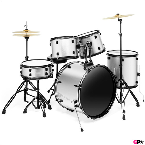 Bateria Acustica Completa 5 Cuerpos Platos Fierros Garantia