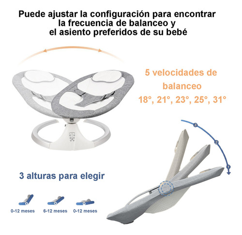 Columpio Mecedora Eléctrica Hamaca Para Bebé Con Mosquitera Color Verde Columpio Mecedor Verde Dfilio YLY