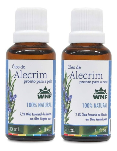 Kit Óleo De Alecrim Pronto Para Pele E Cabelo Wnf 30ml 2uni