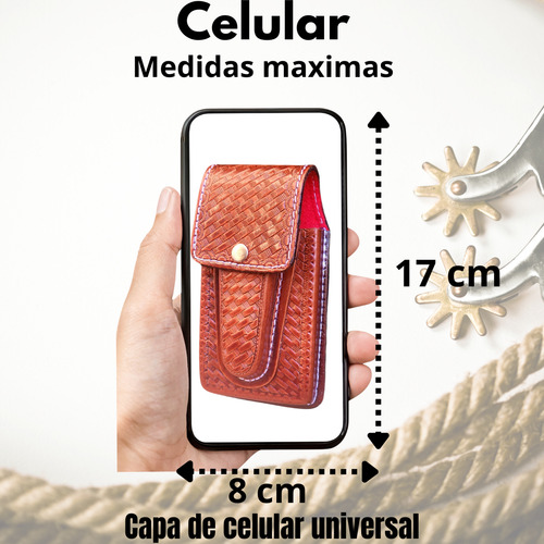 Bainha Celular + Canivete Couro Capa Capinha Porta Legitimo