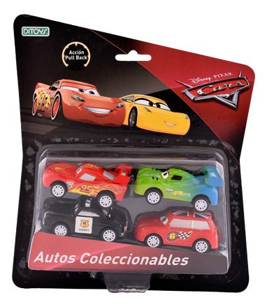 Set X 4 Autos Cars Coleccionables Pullback Disney Ditoys