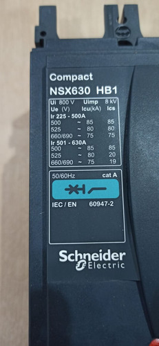 Disjuntor Schneider Lv433722 C63v31m500 Nsx630hb1 Mic 1.3 3p