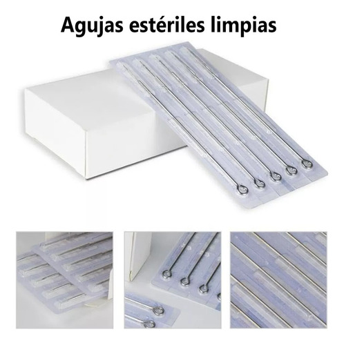 Kit De Tatuaje Con Fuente De Alimentación Y Piel De Práctica