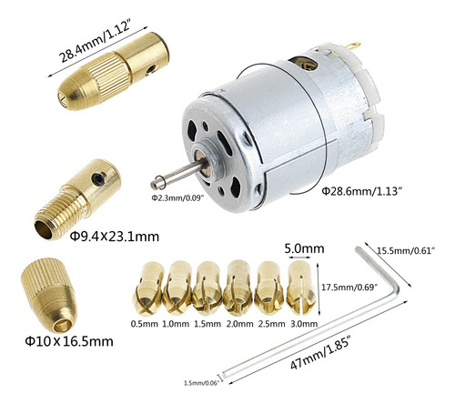 Motor Pequeño Simple Wl-002 Con Mandril De Cobre