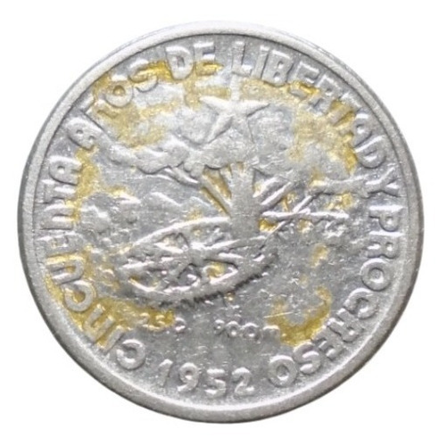Cuba 10 Centavos 1952 Plata Ley 0.900 Conm. 50 Aniv. Cuba (Usado)