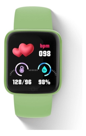 Y68/d20 Smartwatch Bluetooth Usb Variedad De Colores Macaron Verde Mesh Verde Negro